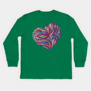 fluid heart shape Kids Long Sleeve T-Shirt